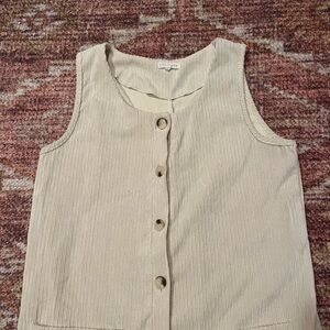 White Anthropologie corduroy jumper